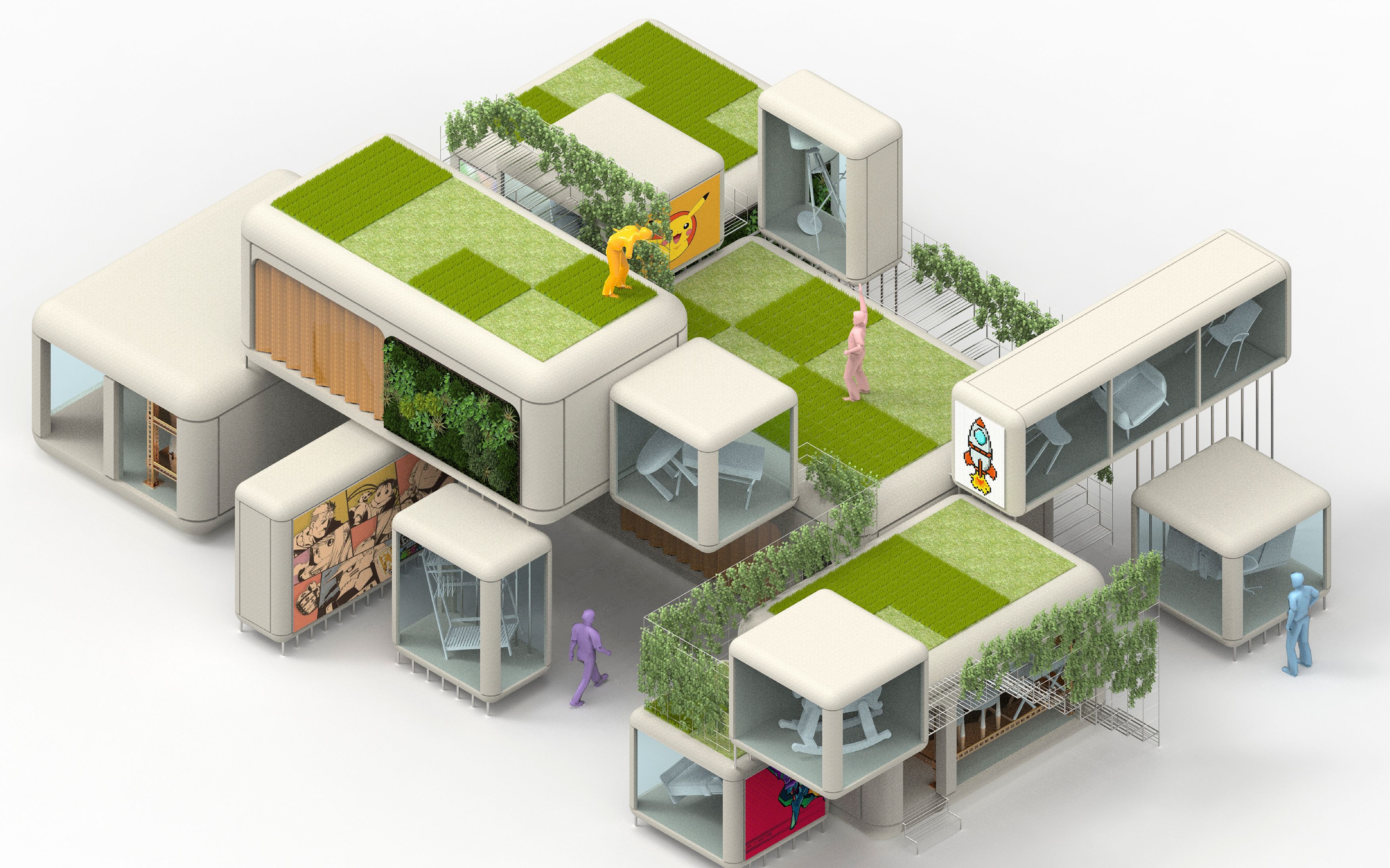 keysho60帧建筑动画尝试模块化概念