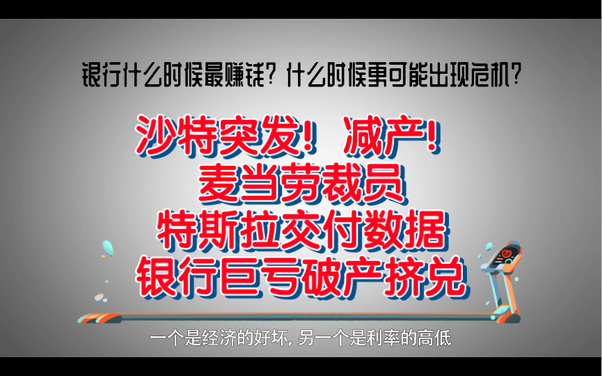 美股|突发!OPEC减产,老美懵圈了?麦当劳M记本周开始裁员,特斯拉交付数据|美国银行巨亏、破产、挤兑,危机中隐藏新机???哔哩哔哩bilibili