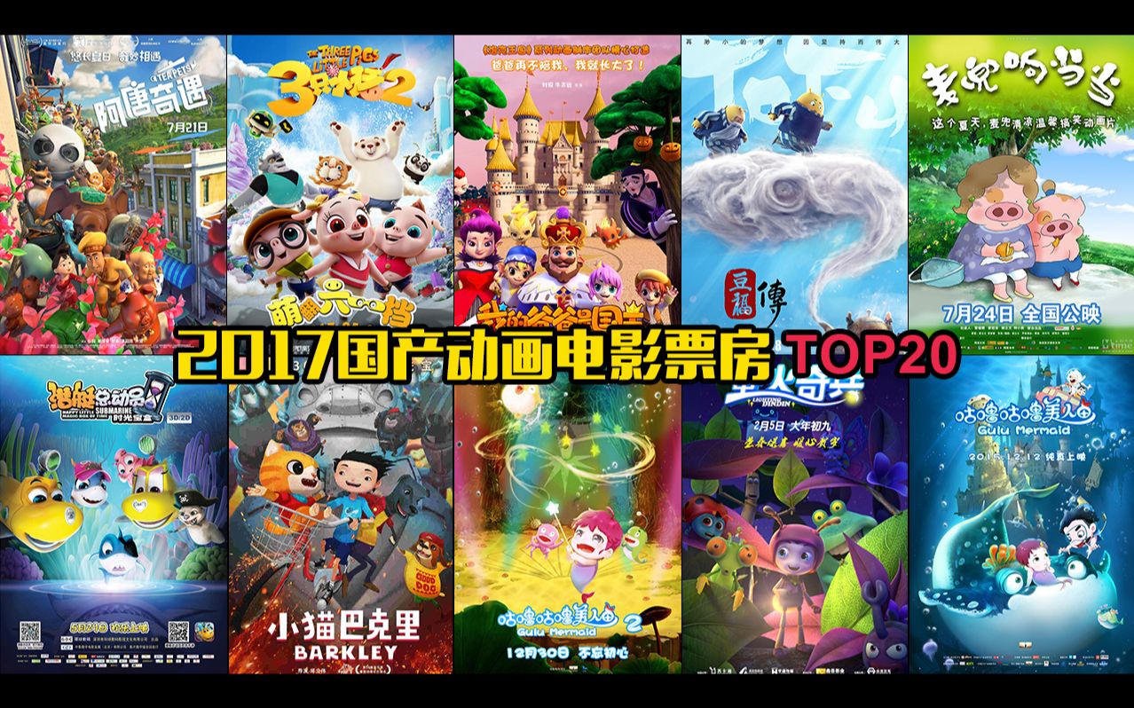 [图]【国漫音乐汇】电影篇||第6幕：2017年国产动画电影票房TOP20