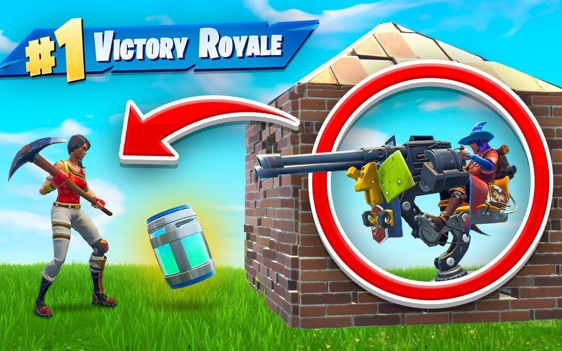 muselk堡垒之夜用机枪塔戏弄敌人