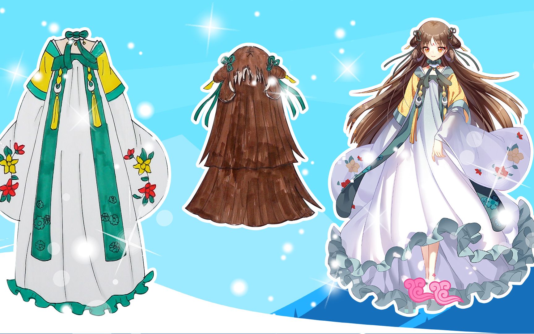 手工纸娃娃玩具:纸娃娃装扮,《盛世妆娘》司妍装扮