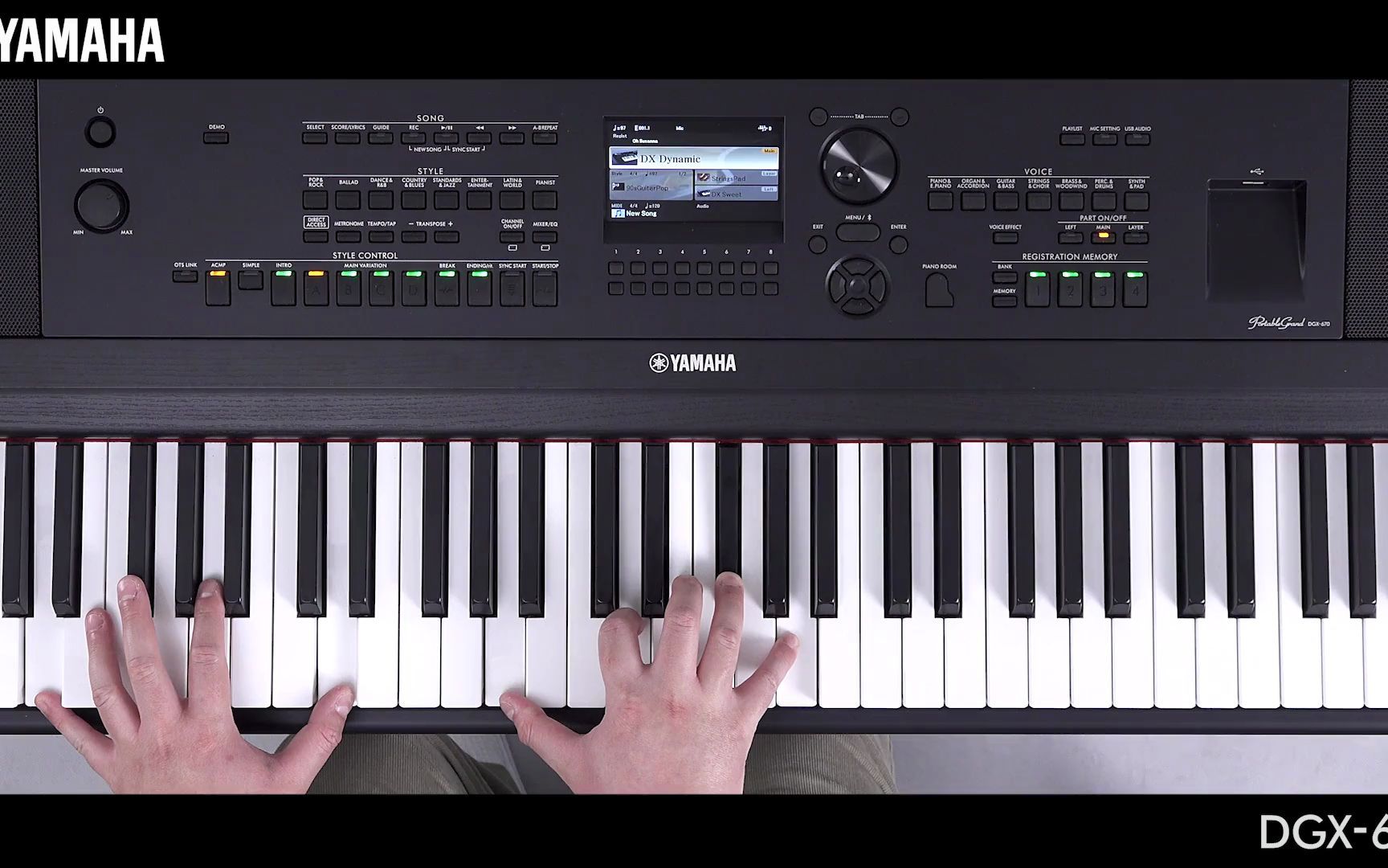 【全网首发】yamaha dgx670电钢琴官方视频教程:选择主音色_哔哩哔哩