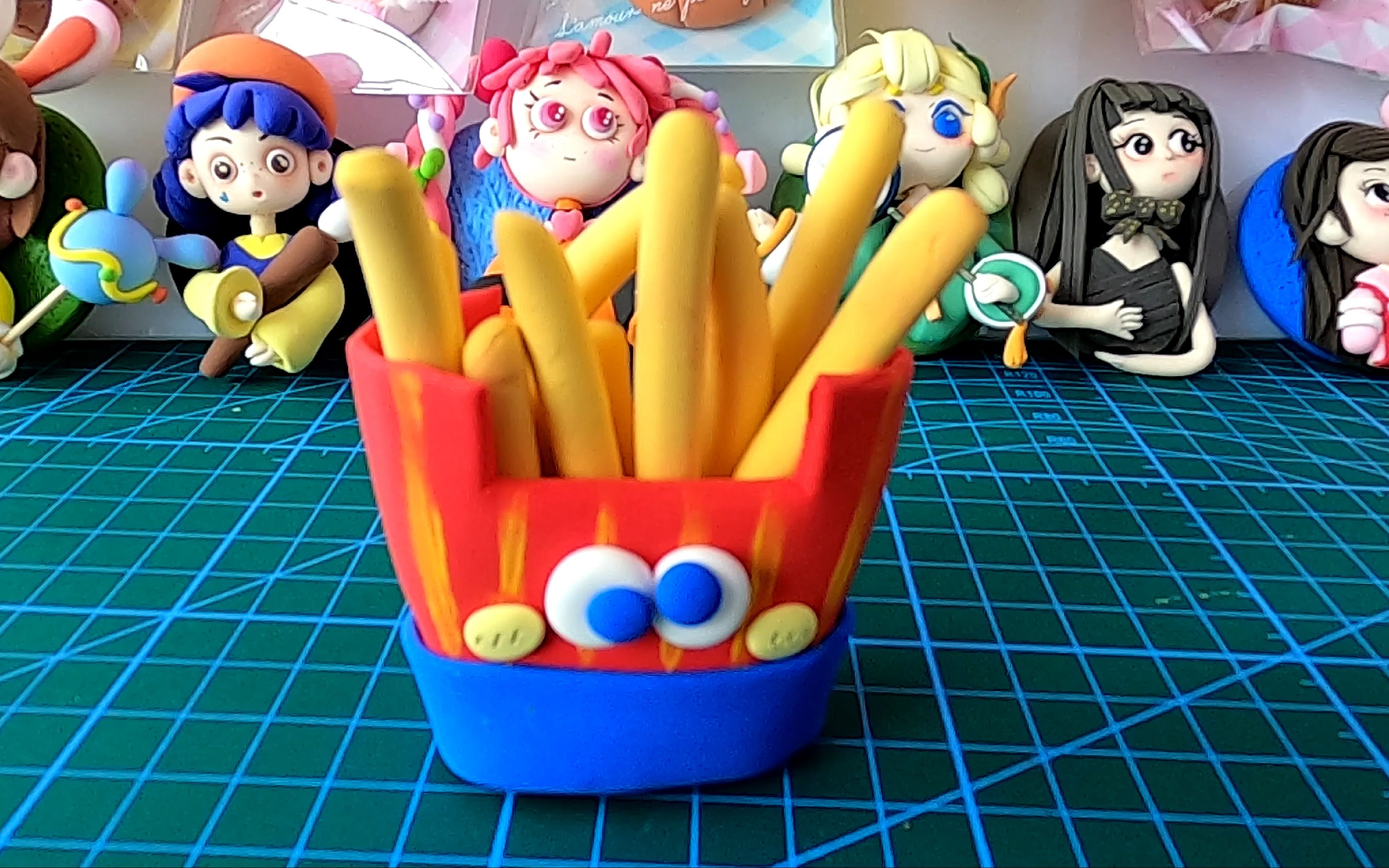 活动作品汉堡有啦今天教大家用超轻粘土制作薯条