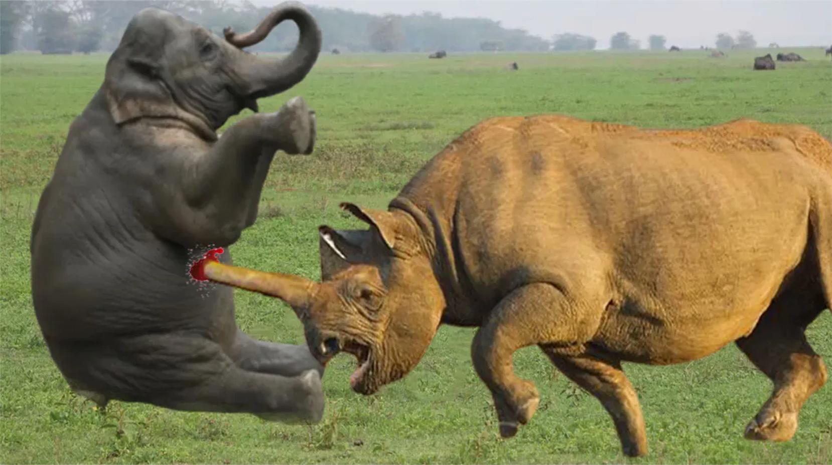 大象犀牛河马三巨头图片