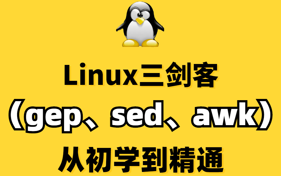 【Linux三剑客】一天学会(grep、sed、awk)超详细教程哔哩哔哩bilibili