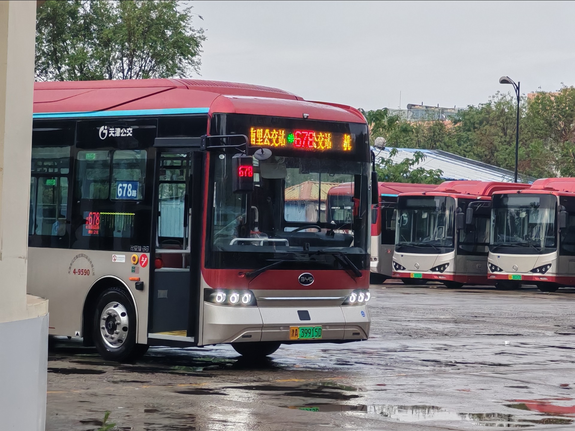 天津公交678路byd6870b1bev2行驶实录