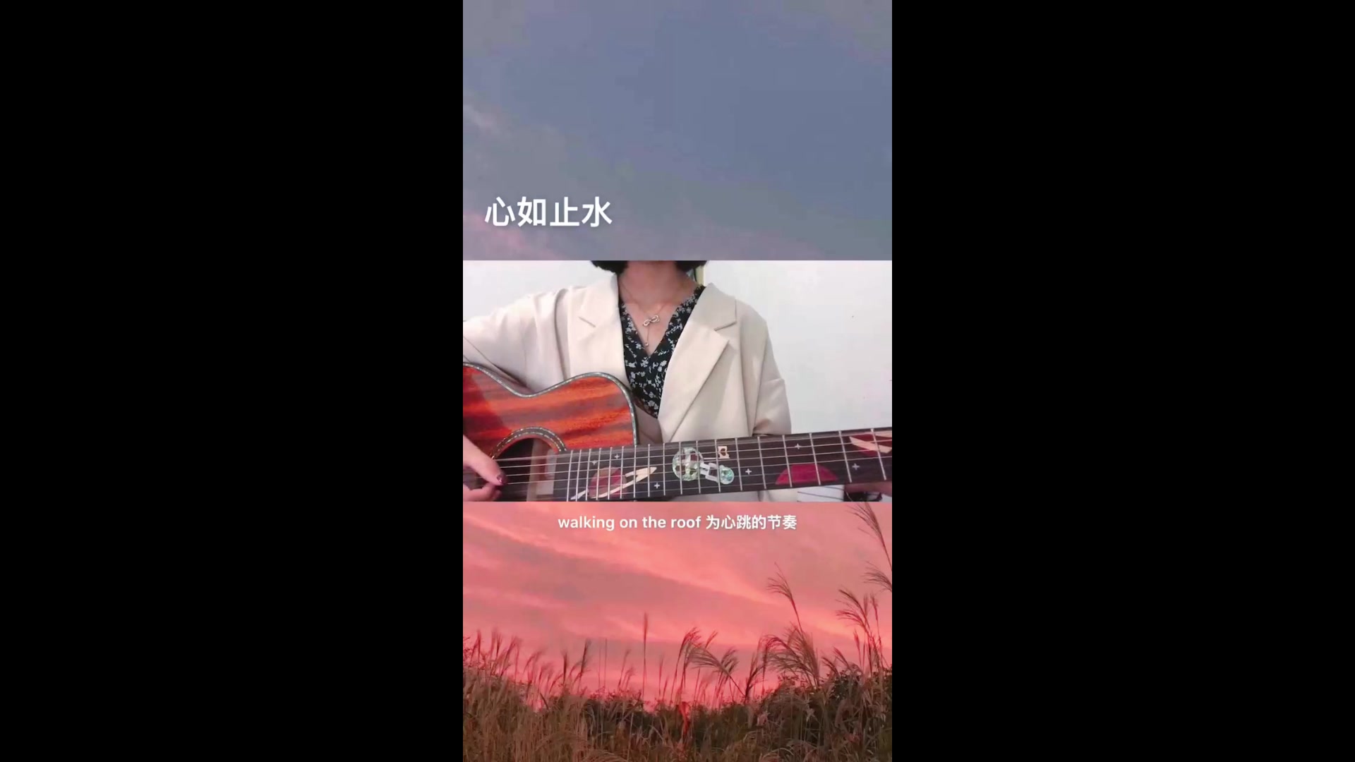 一首很好听的佛系歌曲《心如止水》,小姐姐边弹边响指哔哩哔哩bilibili