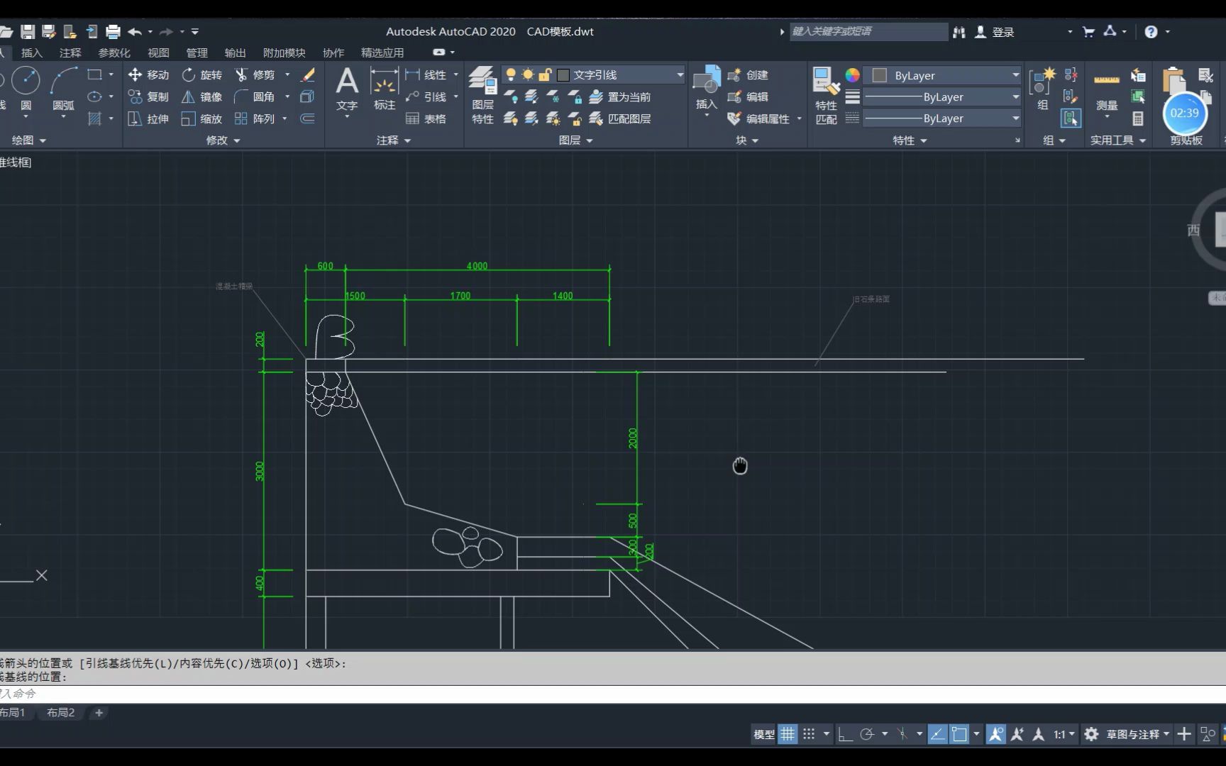 工程CAD作业6(2)码头哔哩哔哩bilibili