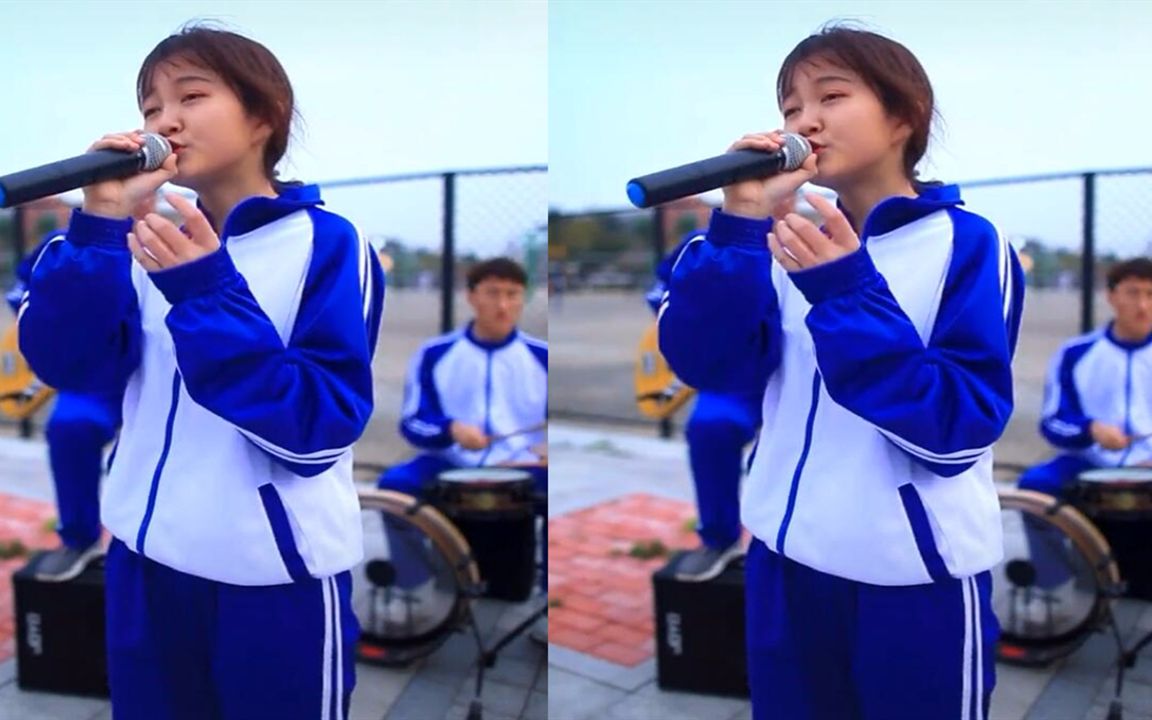 大学生自组乐队,街头演唱《青花瓷》,穿校服唱歌的都是王者!