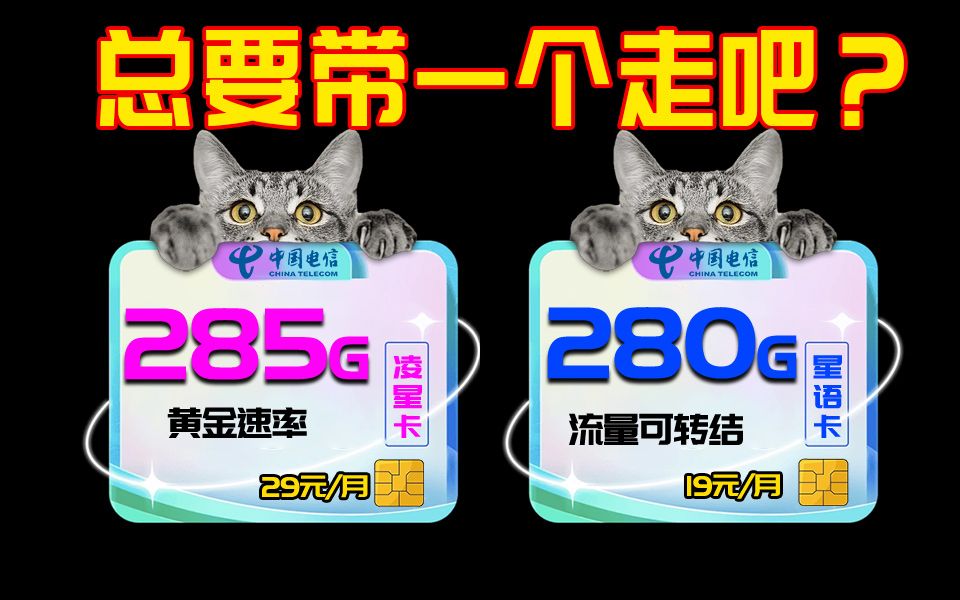 【小知精选】电信双星卡,月享近300G流量,还都是20年的长期套餐,低价大流量的代表!每月流量不够用的宝子们有福啦!快进来选!流量卡/手机卡推荐...