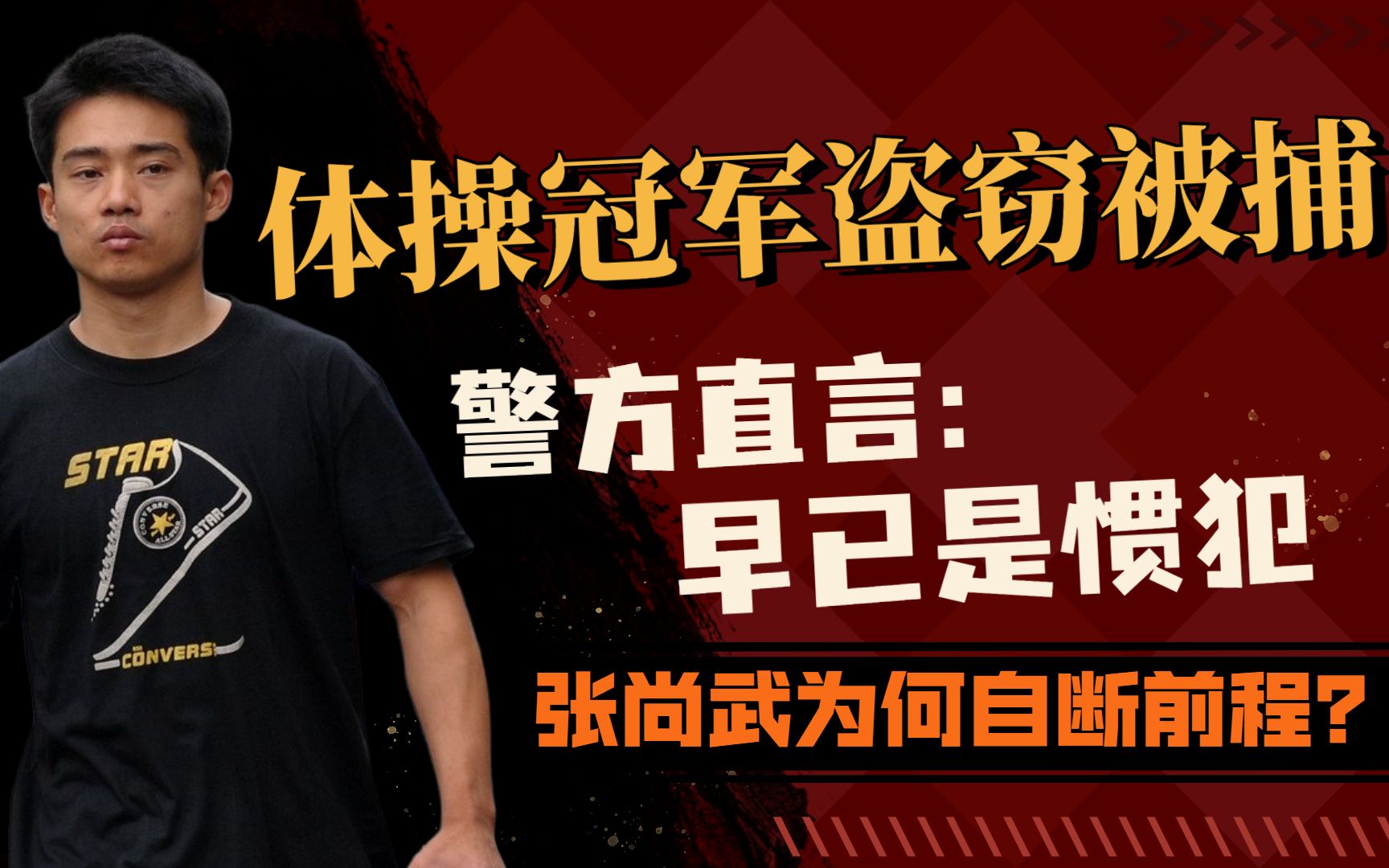 体操冠军盗窃被捕,为“混口饭吃”三进宫,张尚武为何自毁前途?哔哩哔哩bilibili