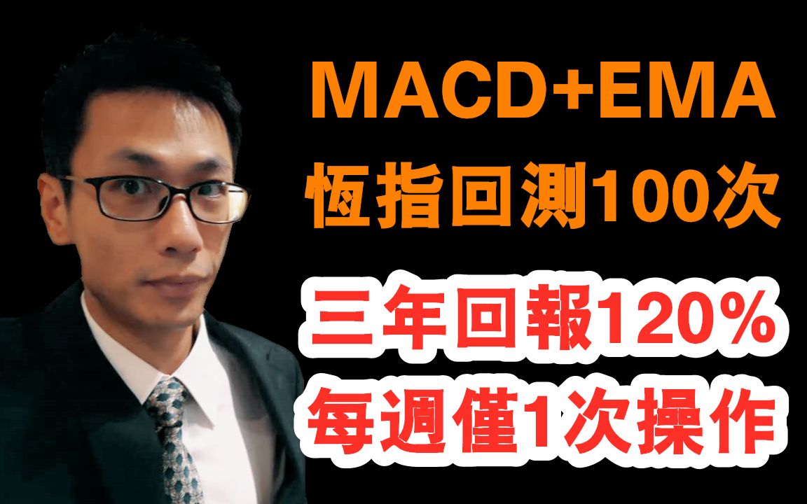 MACD EMA 策略,恒生指数回测100次,高胜率高回报,每周仅一次操作哔哩哔哩bilibili