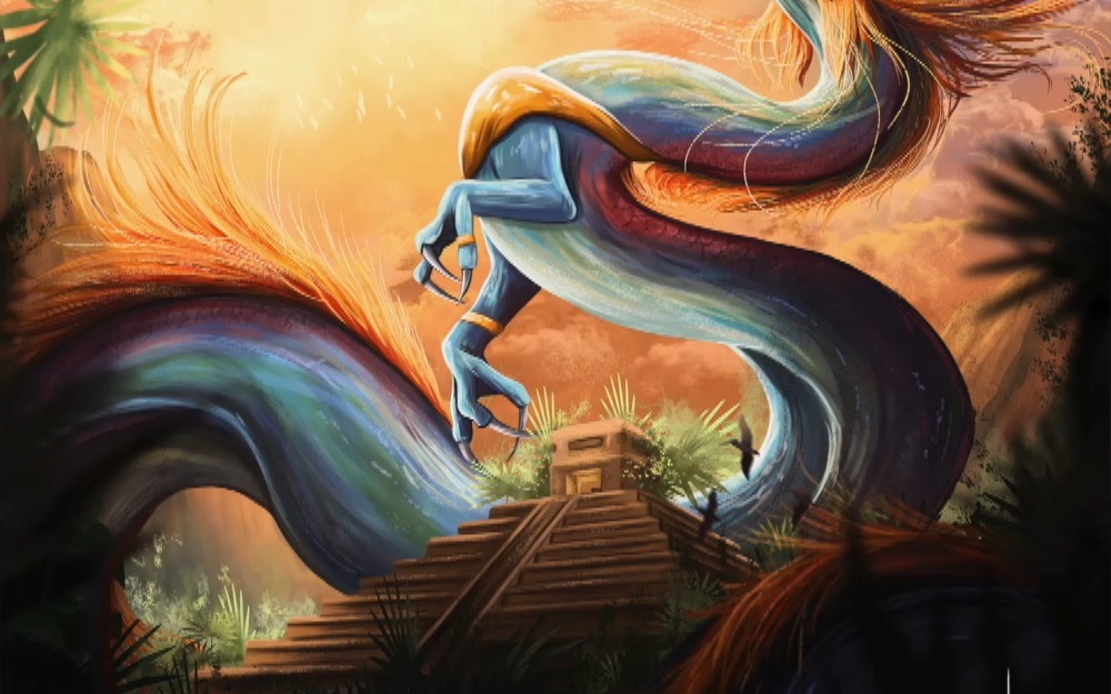 羽蛇神和玛雅女神图片