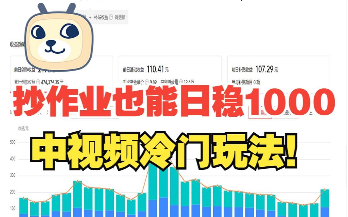 中视频冷门项目,剪映日入1000+,新手小白都可以做!哔哩哔哩bilibili