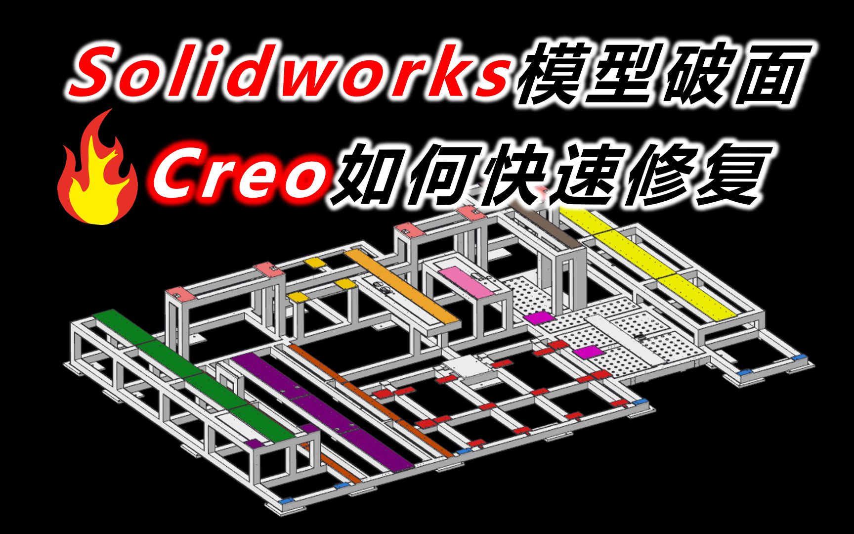 Solidworks导入的模型有破面Creo快速修复哔哩哔哩bilibili