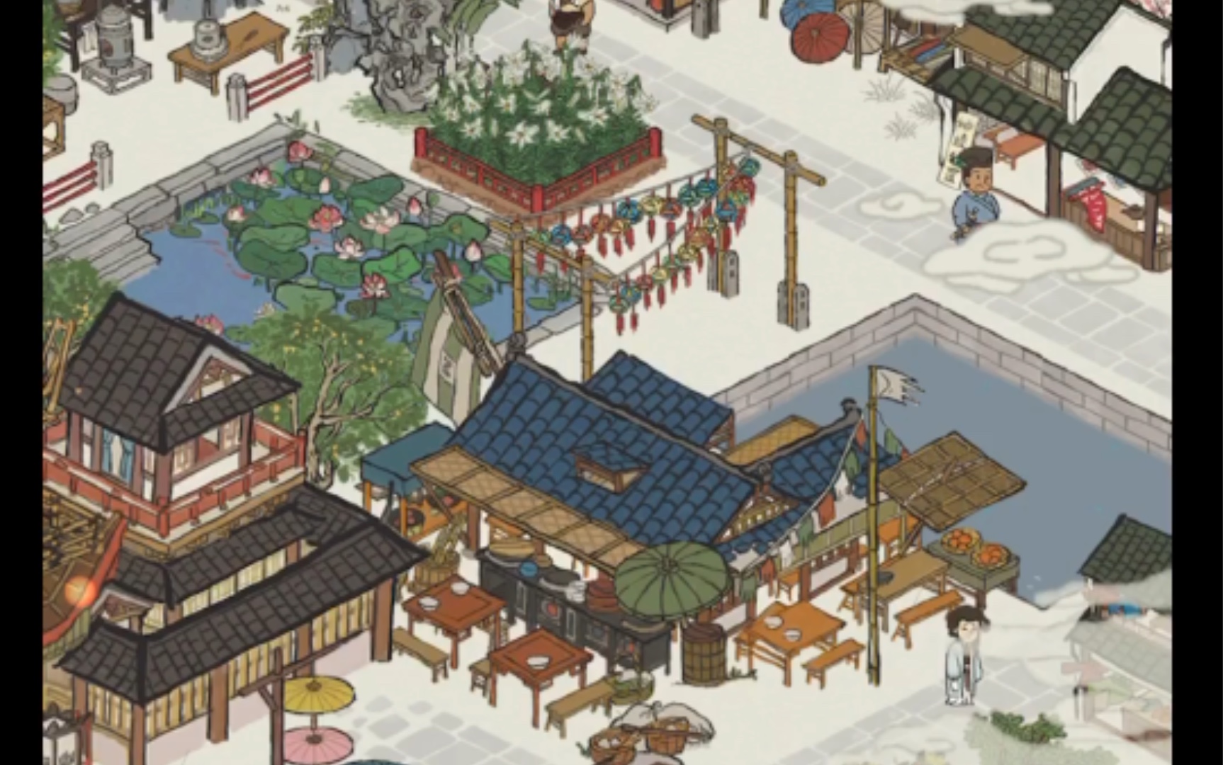 江南百景图阿喜茶馆与同福客栈的搭配