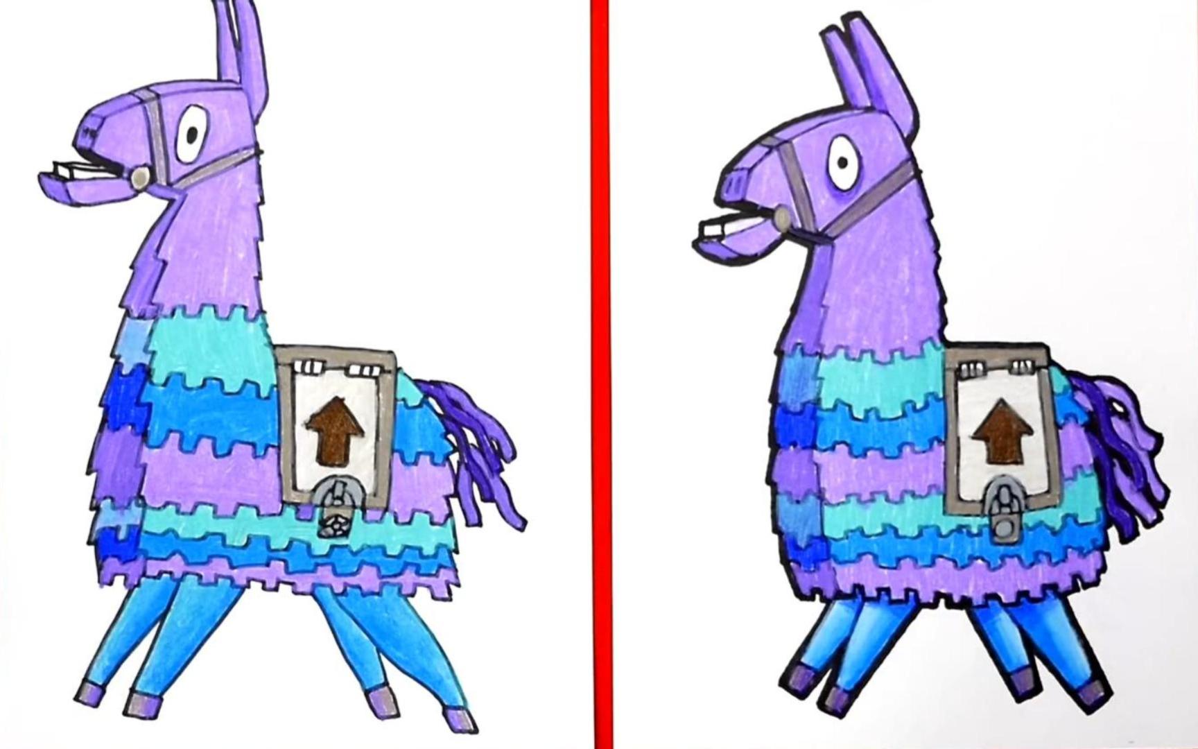 【儿童简笔画】如何画《堡垒之夜》中的战利品骆驼(油管有字幕)