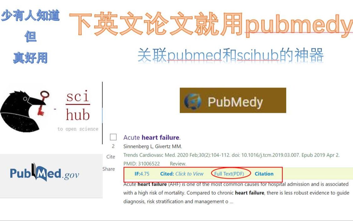 下论文就用pubmedy,关联pubmed和scihub的神器哔哩哔哩bilibili