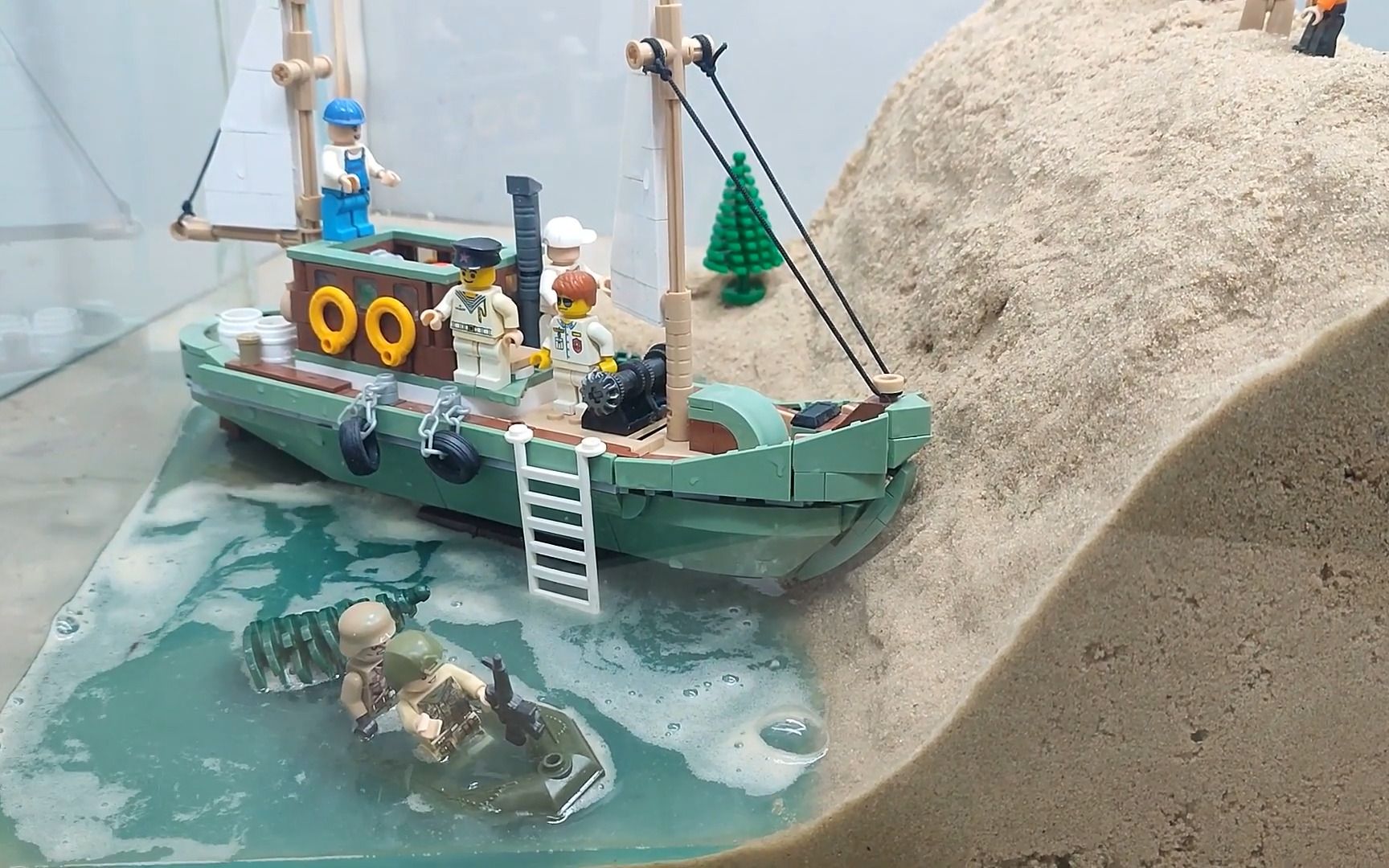 乐高大坝决口实验16#乐高 #玩具