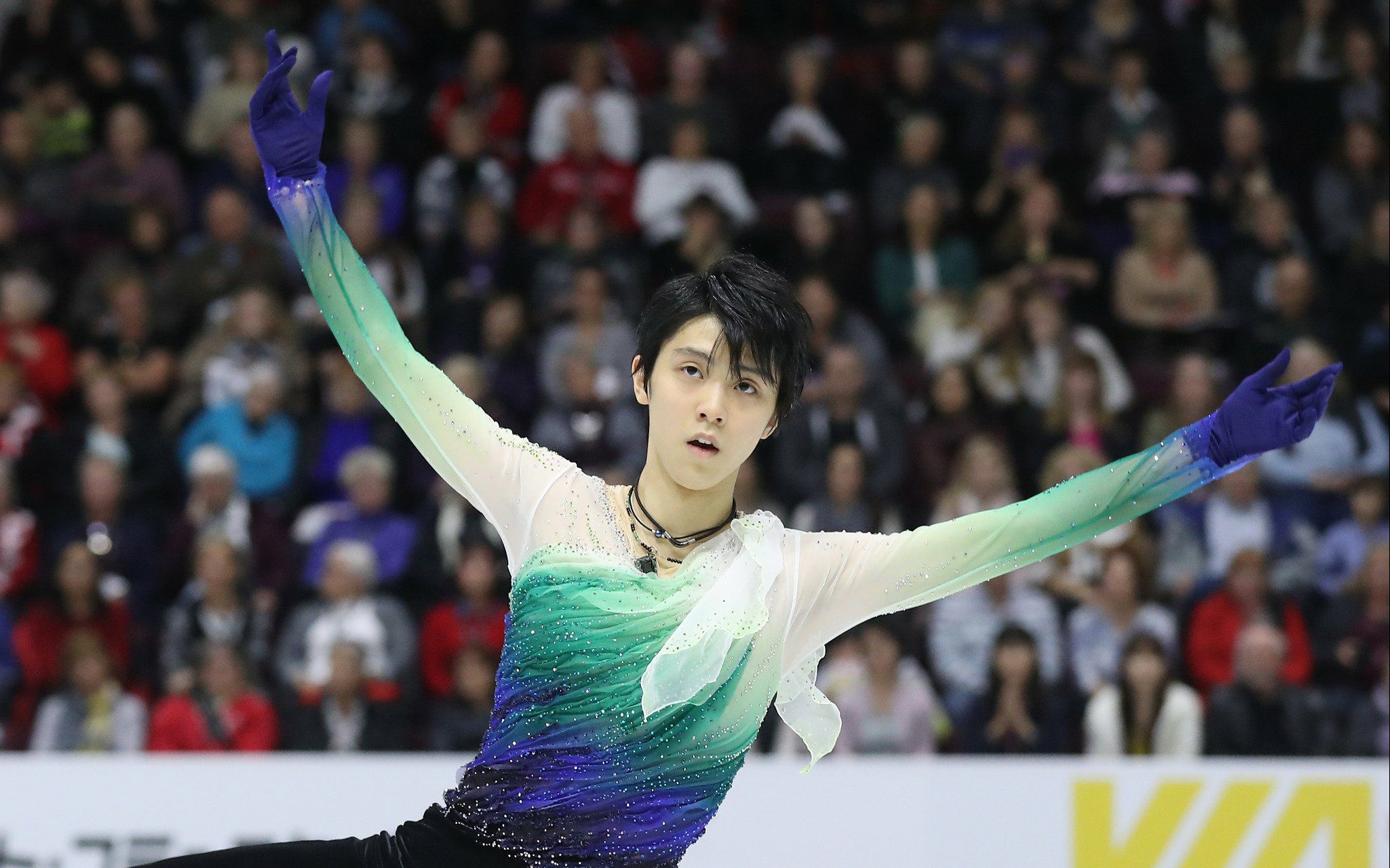 羽生結弦 飯拍fs賽前6分鐘練習 2016 國際花滑大獎賽 加拿大站 自由滑