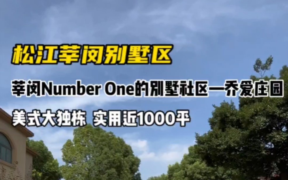 莘闵板块Number One的别墅社区——乔爱庄园,美式大独栋,实用近1000平!哔哩哔哩bilibili