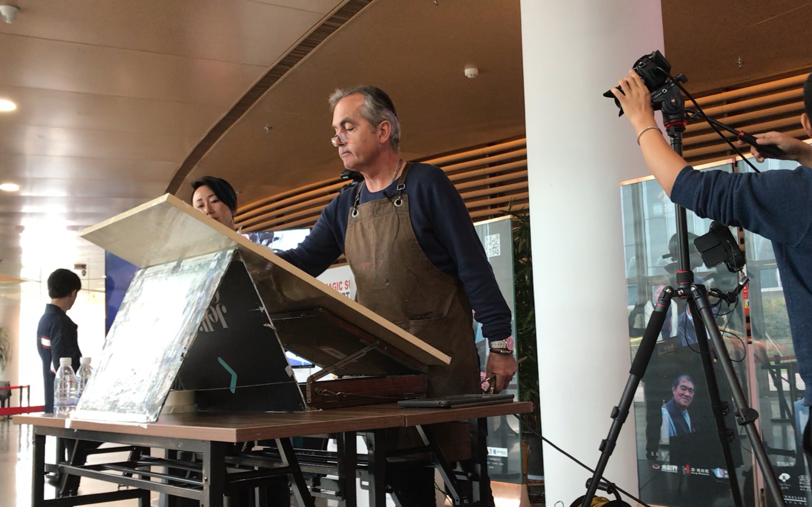 水彩大师约瑟夫现场作画水彩现场教程