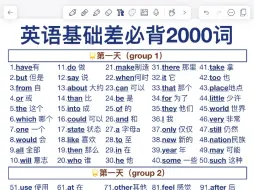 基础差必背2000词‼️10天背完！英语词汇量暴涨！