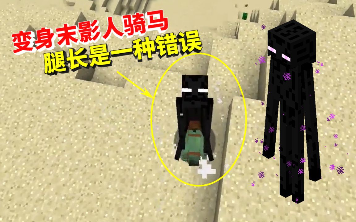 我的世界变形36变成恶魂末影人和兔子去骑马腿长也是一种错误