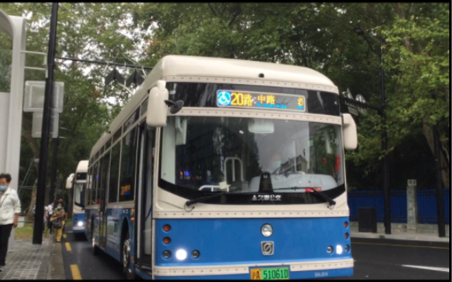 【巴士一公司】上海公交20路swb5129bev77g双源无轨电车二连发 中山