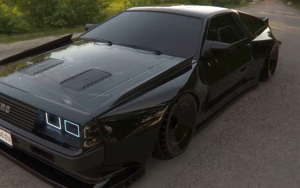 现实中的赛博朋克——delorean德劳瑞恩 dmc-12 宽体改装_哔哩哔哩