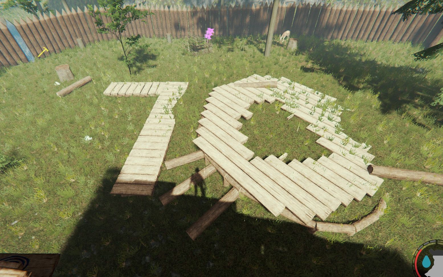 建国70周年,建筑希望小学【迷失森林生存日记3】