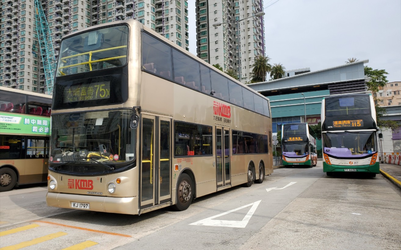 hongkongbus九巴kmb3asv283kj179775x由九龍城碼頭開往富善村全程不