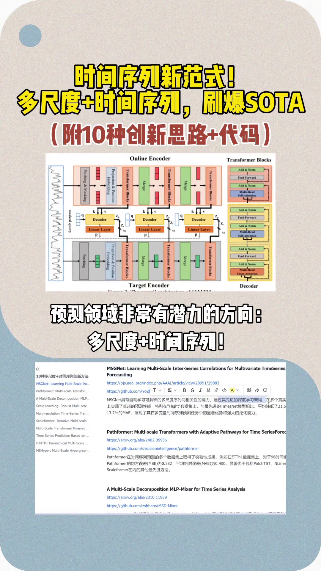 时间序列新范式!多尺度+时间序列,刷爆多项SOTA!附10种创新思路和源码哔哩哔哩bilibili