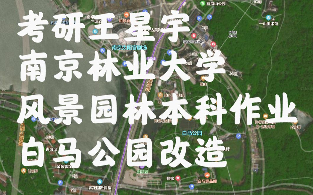 【园林景观】【风景园林】南京林业大学风景园林本科作业 白马公园改造哔哩哔哩bilibili