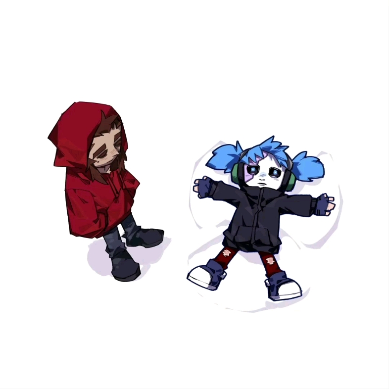 sal和larry的40秒玩雪小动画-爱更视频的玖jiejie-sally的手书和cos