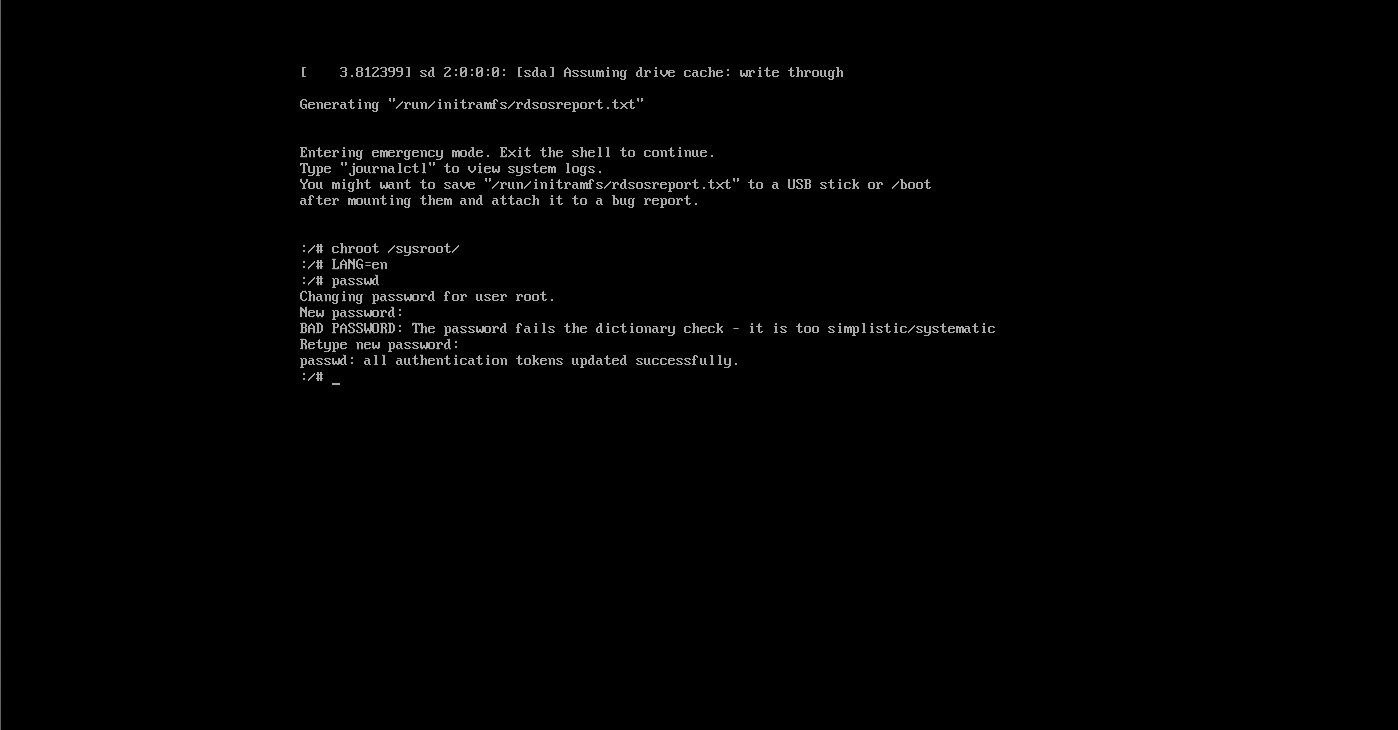 CentOS8忘记root密码