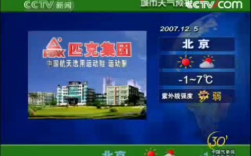 新闻30分 天气预报和结尾 20071205哔哩哔哩bilibili