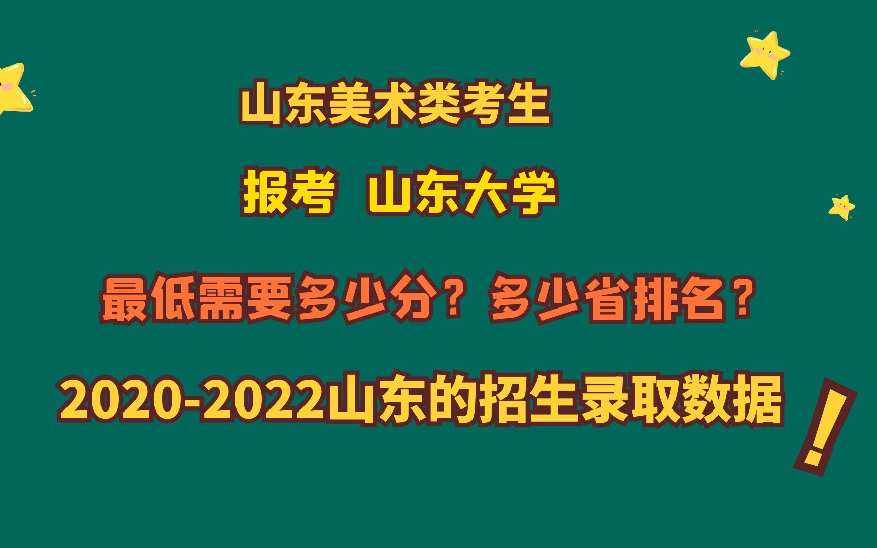 山东美术类考生,报考山东大学,需要多少分?20202022山东数据哔哩哔哩bilibili