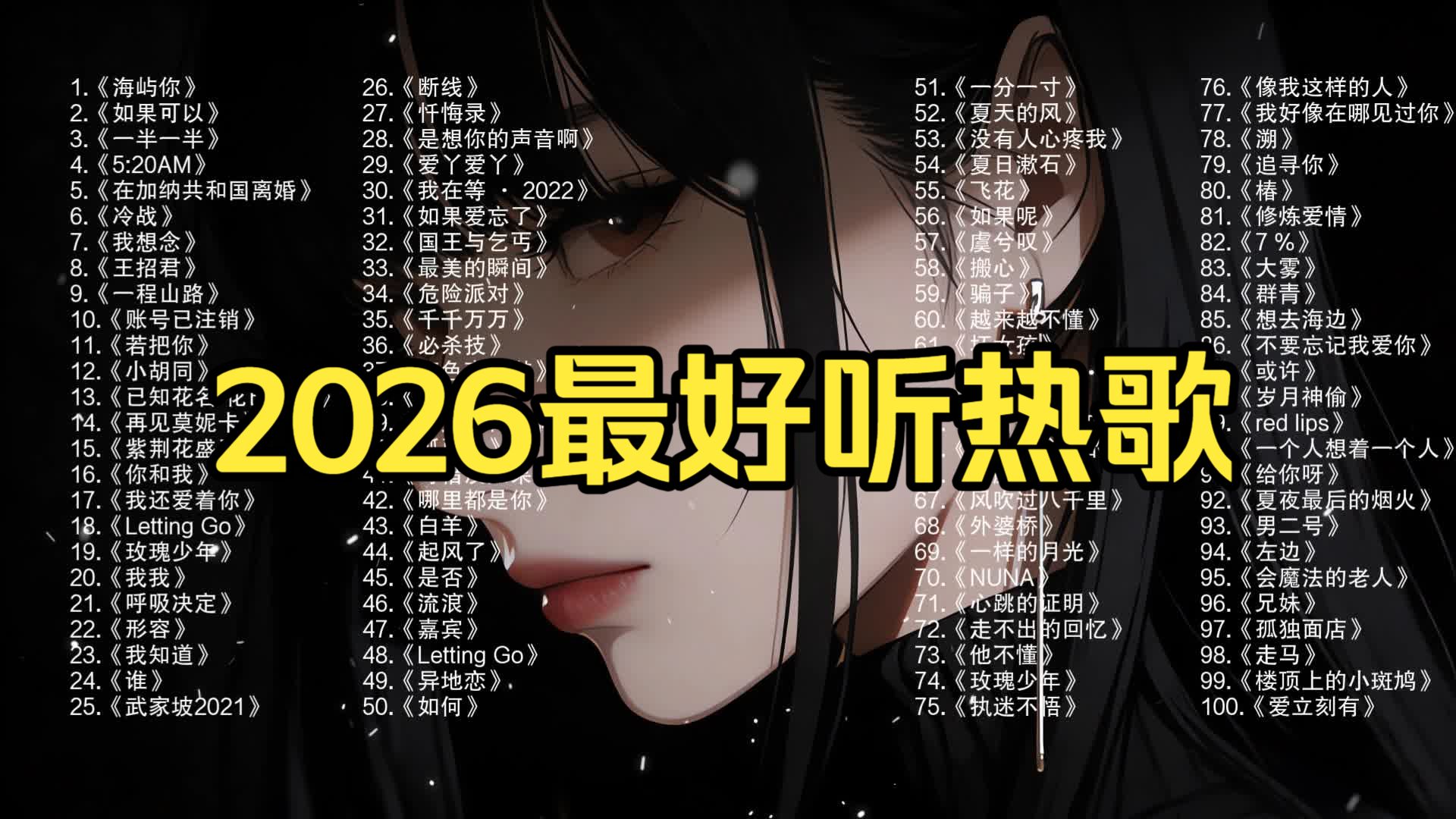2026网络最好听100首热门歌曲，每一首都好听 ?