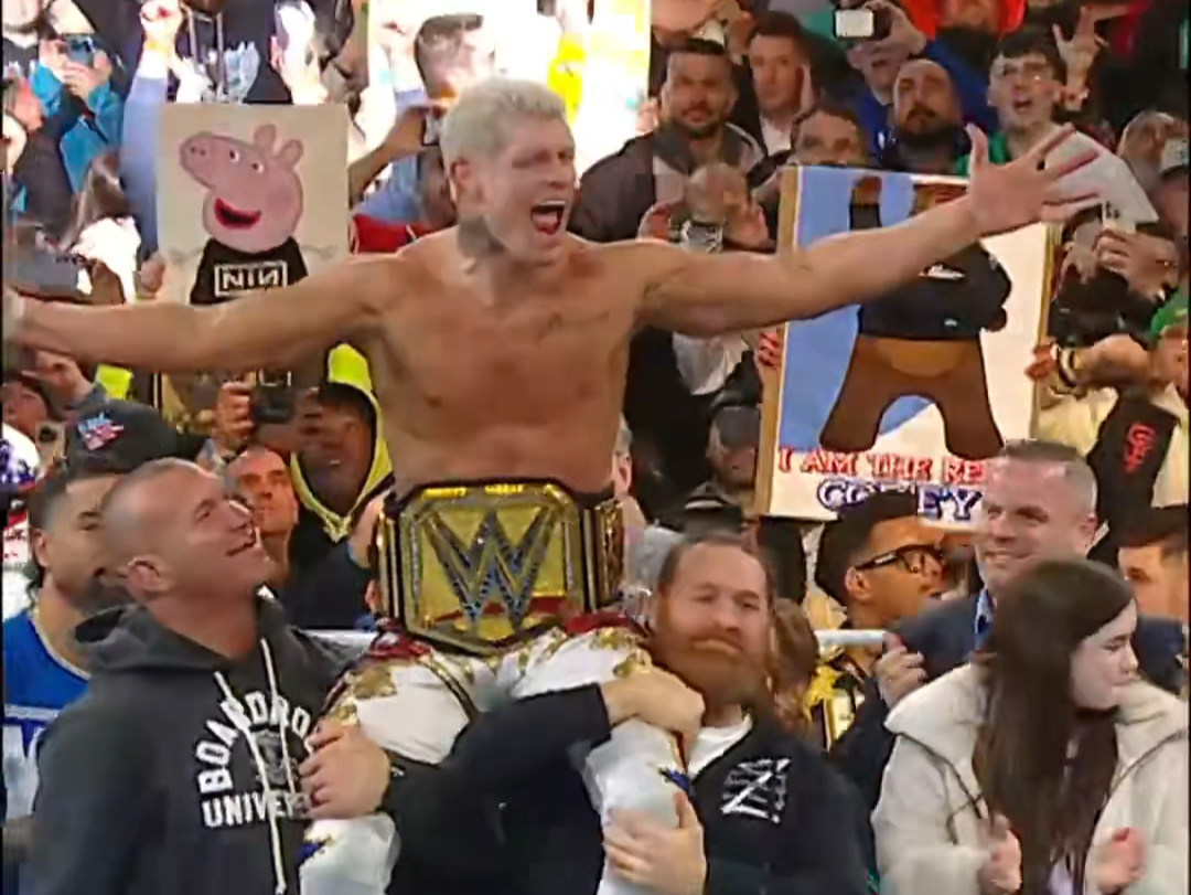 wwe摔角狂热40科迪挥泪夺冠完成故事 送葬者圣盾军团约翰塞纳洛克齐