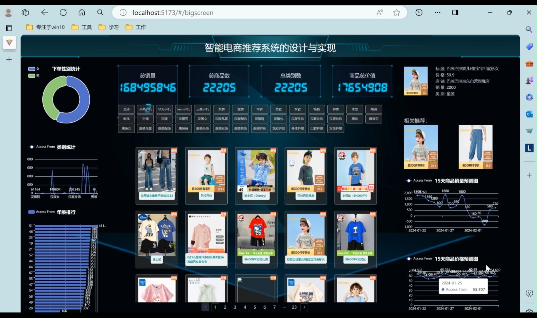 大数据毕业设计之智能电商推荐系统的设计与实现