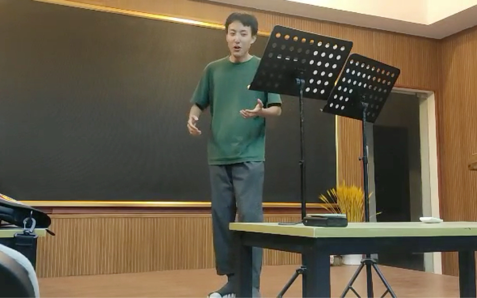 《沸腾激动的心灵》旁听大师课后临时唱的,伴奏也是临时拿到这首作品