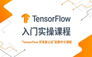 Download Video: (强推)TensorFlow官方入门实操课程