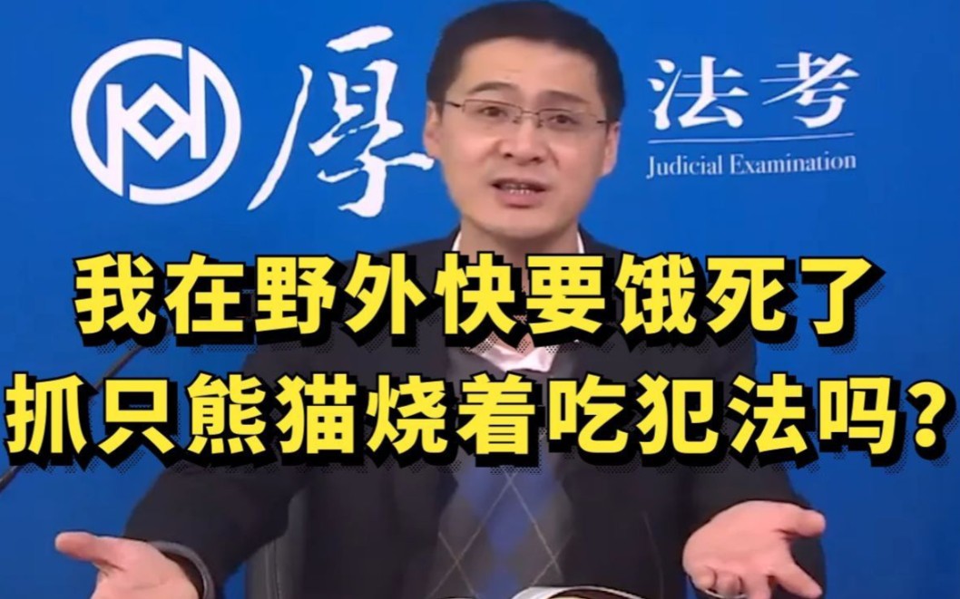 【罗翔】我在野外快要饿死了,抓只熊猫烧着吃犯法吗?