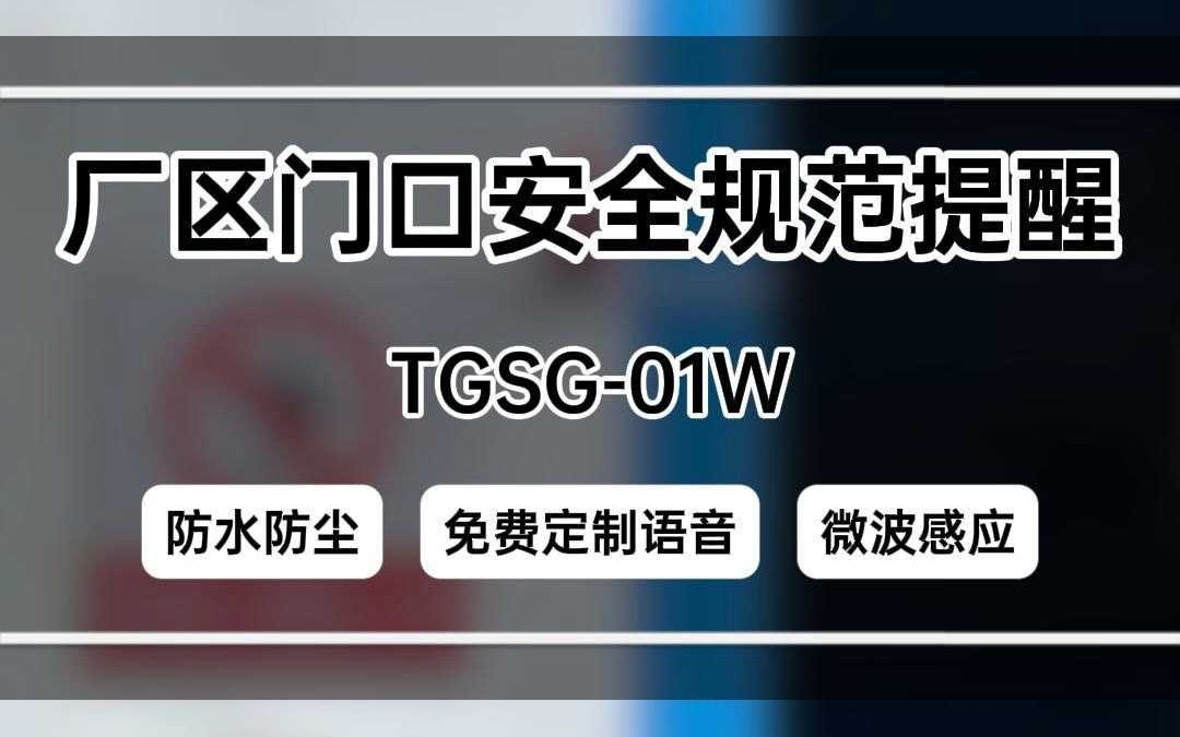 TGSG01W厂区门口安全规范提醒哔哩哔哩bilibili