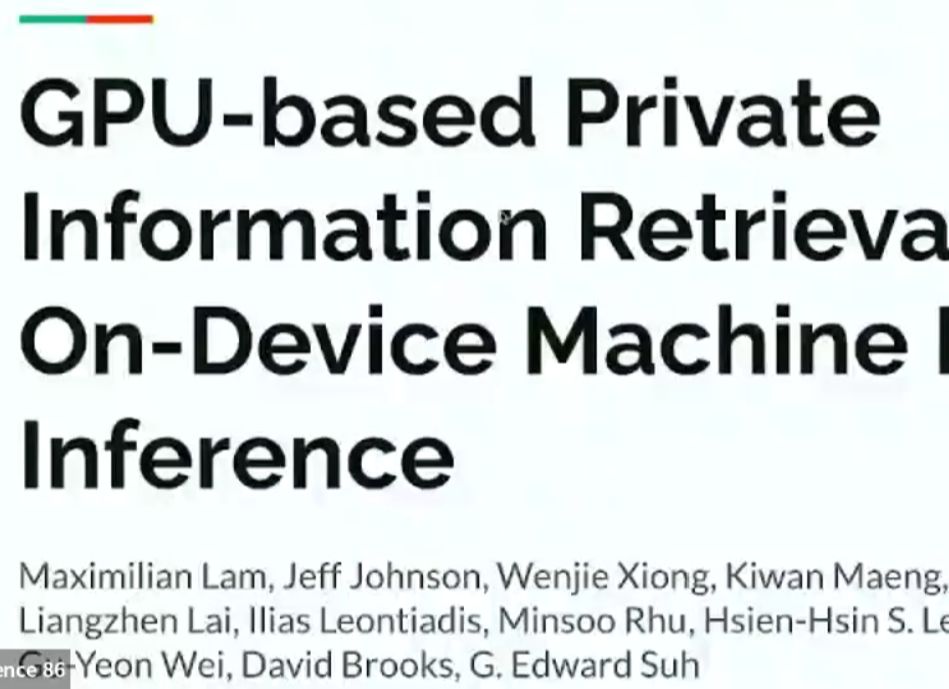 LJX+24 ASPLOS  GPUbased PIR for OnDevice Machine Learning Inference哔哩哔哩bilibili