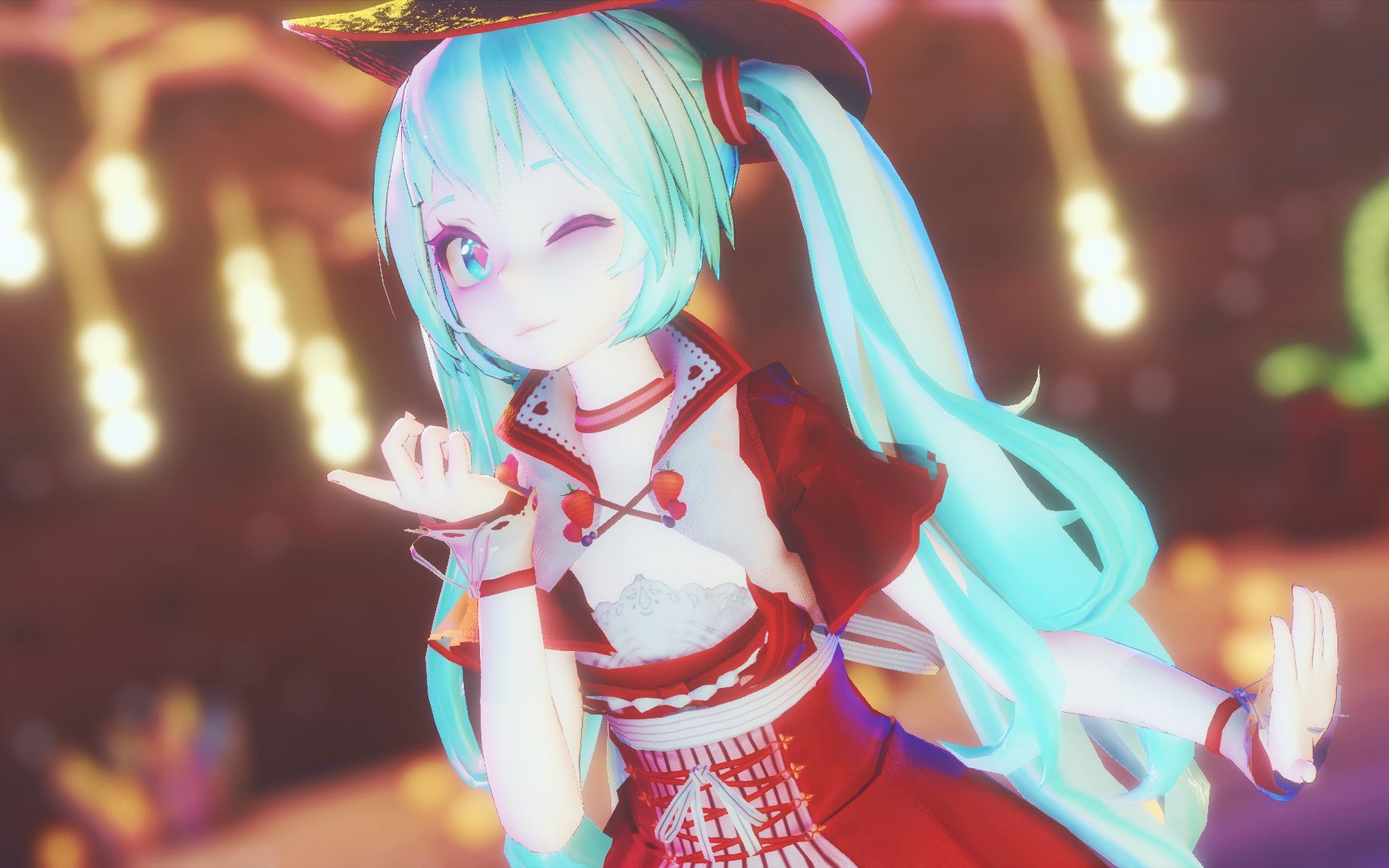 [图]【MMD/初音未来】ダーリンダンス （Darling Dance）【Tda Strawberry Witch Miku】