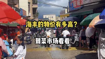 实拍海丰某菜市场的物价，看看海丰真实菜价，这价格贵吗？