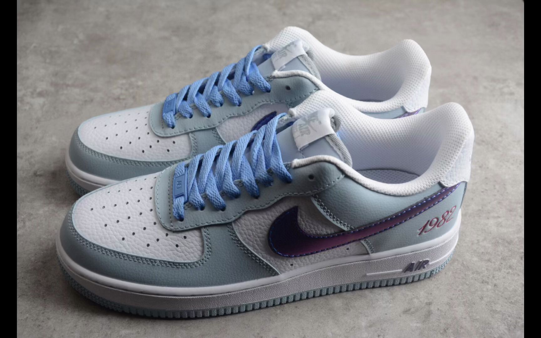 空军一号nikeairforce1lowanniversary周年庆白蓝反光198220低帮运动