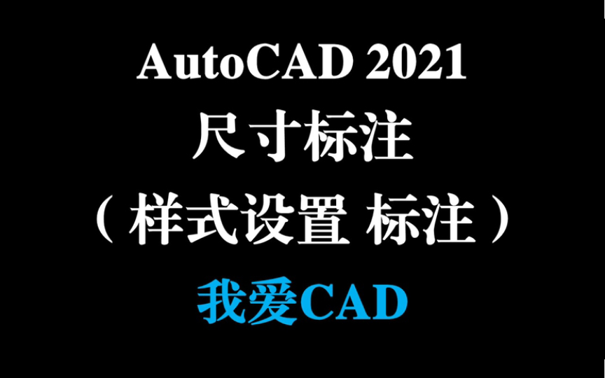 AutoCAD2021 尺寸标注样式设置与使用 | 溜到飞起~哔哩哔哩bilibili